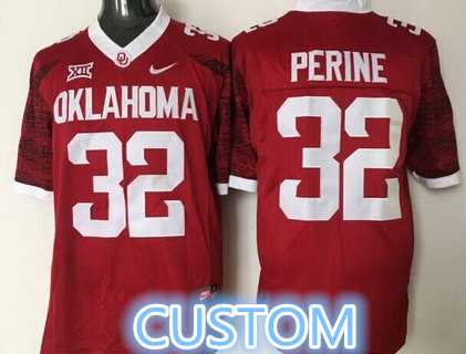 Mens Oklahoma Sooners Customized Red 2016 College Football Nike Limited Jersey